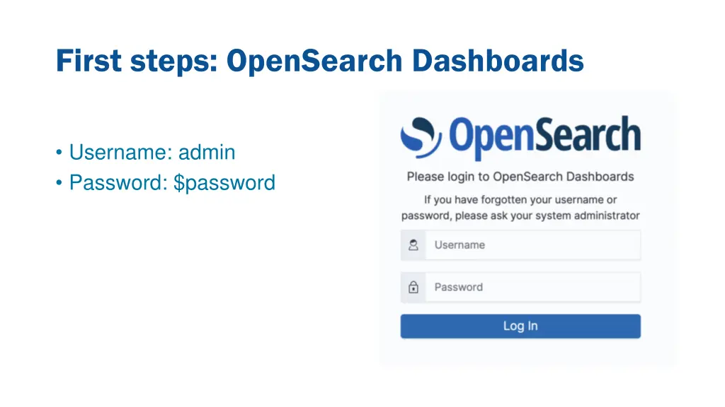 first steps opensearch dashboards