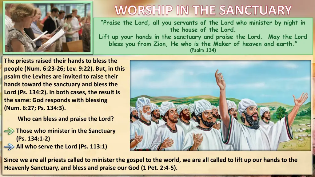worship in the sanctuary praise the lord