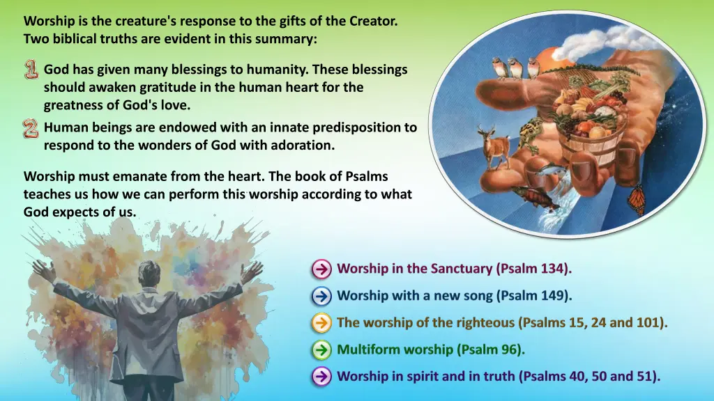worship is the creature s response to the gifts