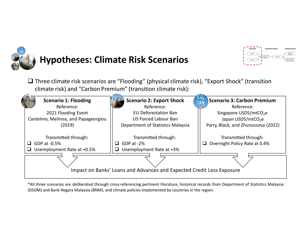 hypotheses climate risk scenarios