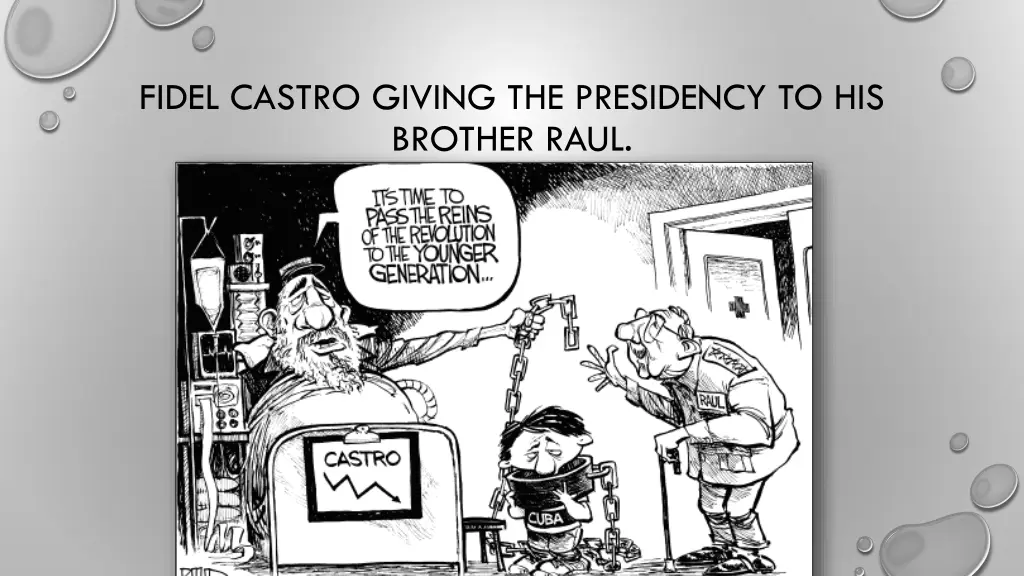 fidel castro giving the presidency to his brother