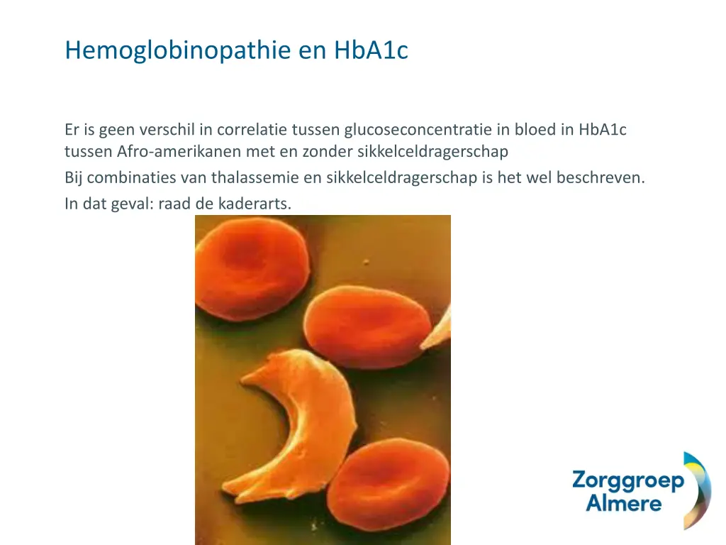 hemoglobinopathie en hba1c