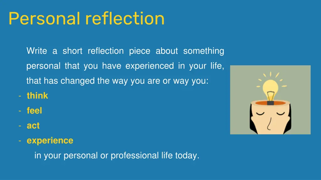 personal reflection