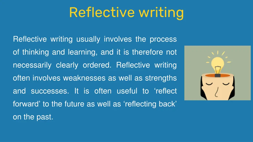 reflective writing