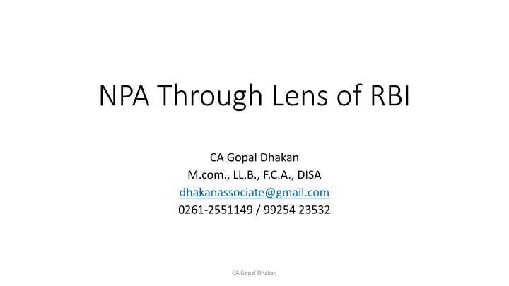 npa through lens of rbi