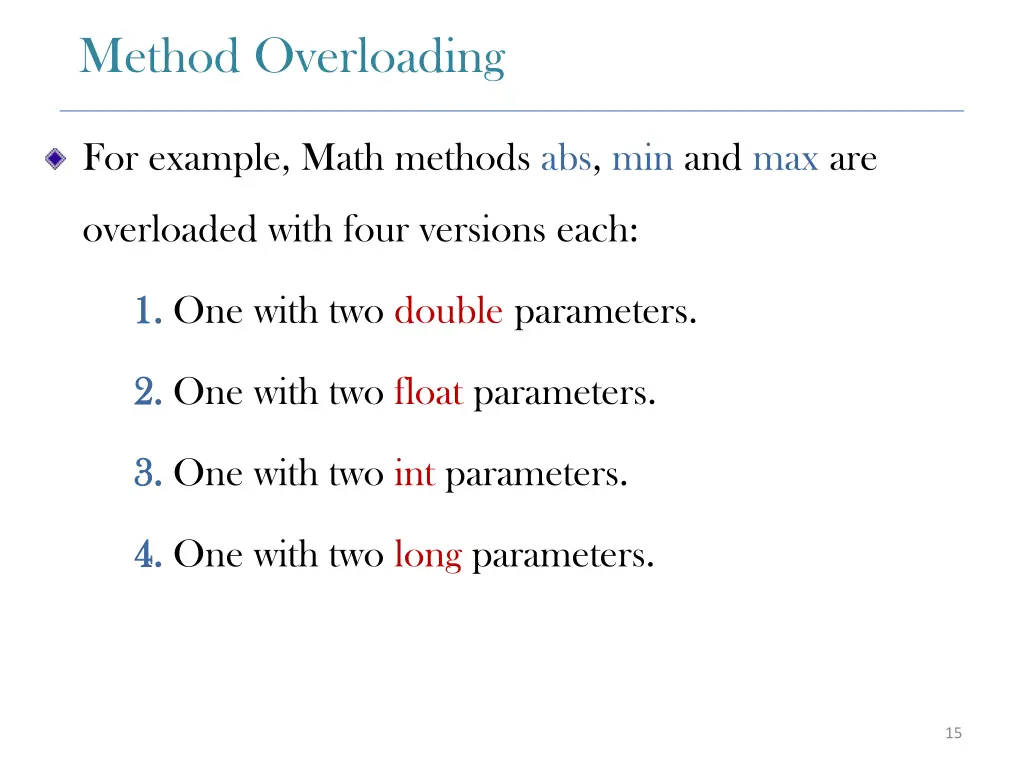 method overloading 1