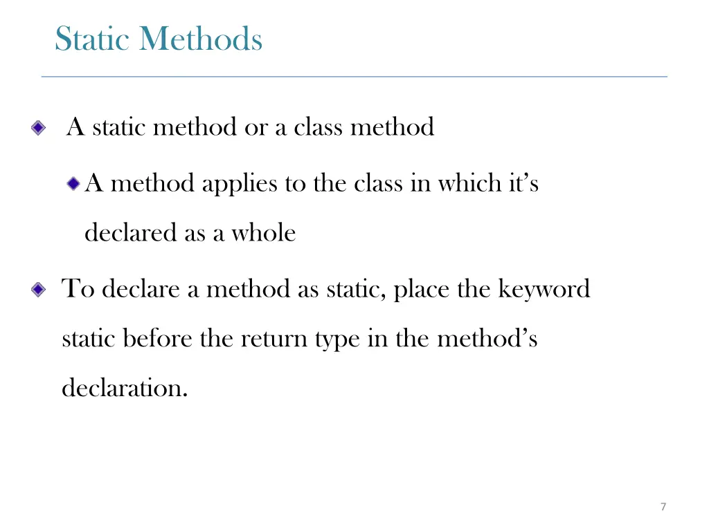 static methods