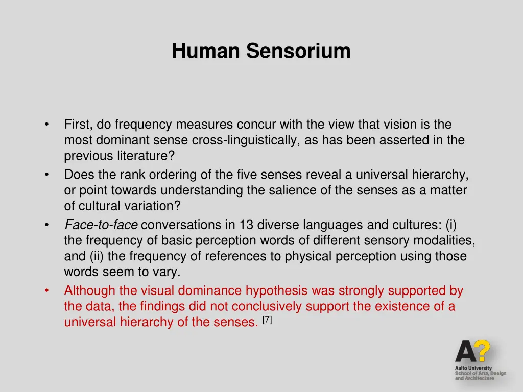 human sensorium 4