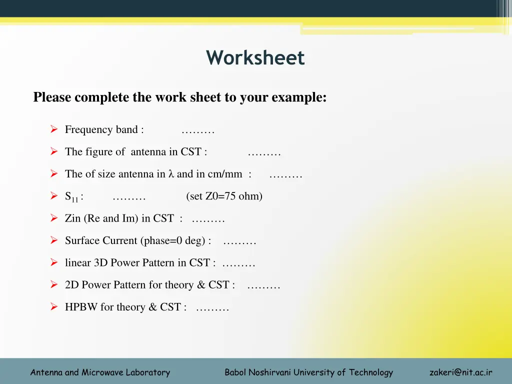 worksheet