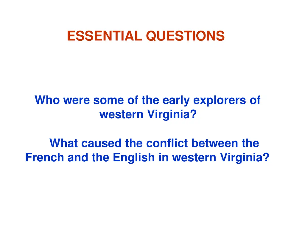 essential questions