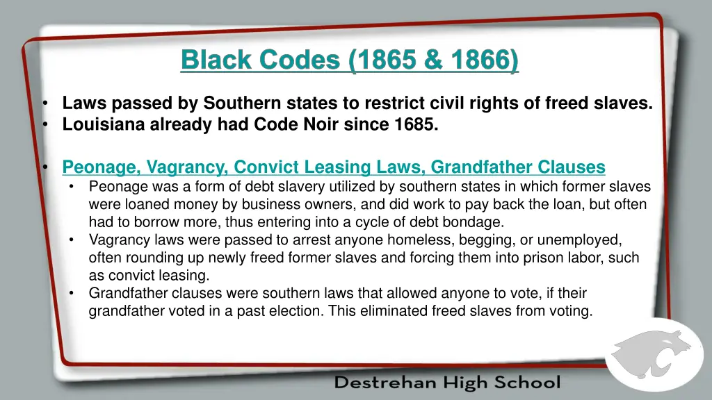 black codes 1865 1866
