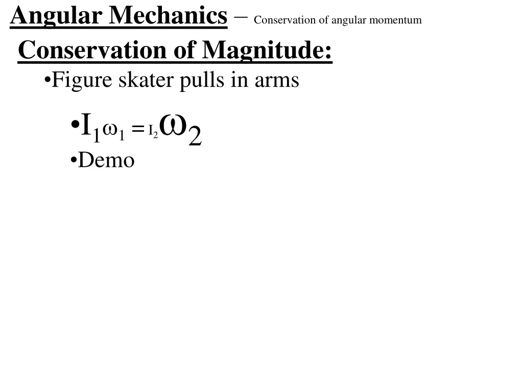 angular mechanics conservation of angular