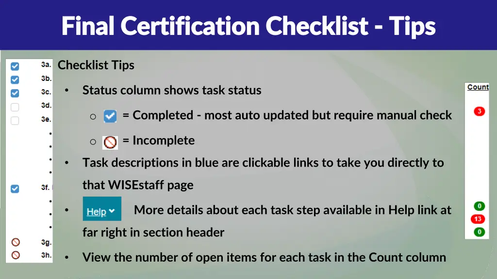 final certification checklist final certification 1