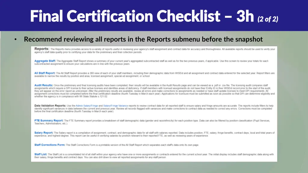 final certification checklist final certification 14