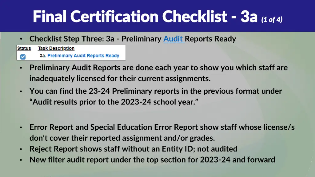 final certification checklist final certification 2