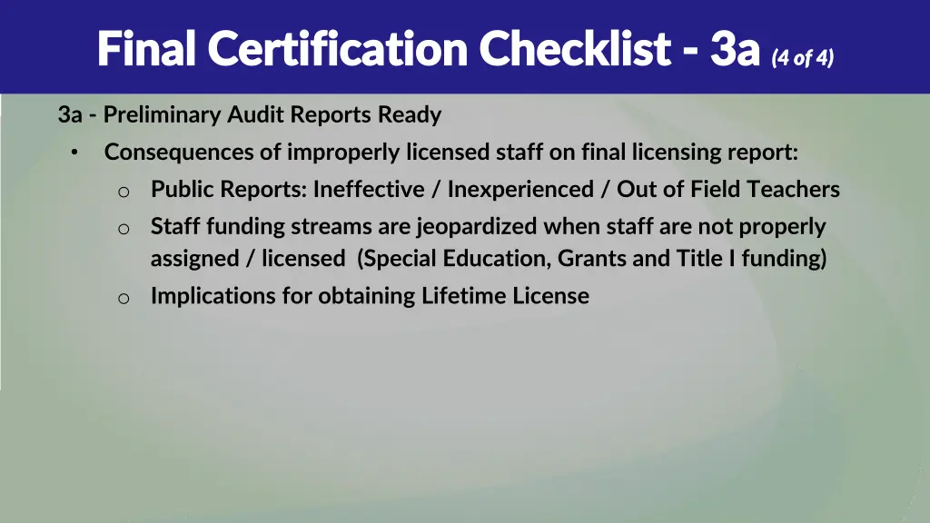 final certification checklist final certification 5