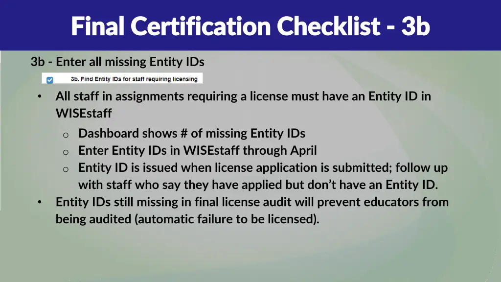 final certification checklist final certification 6