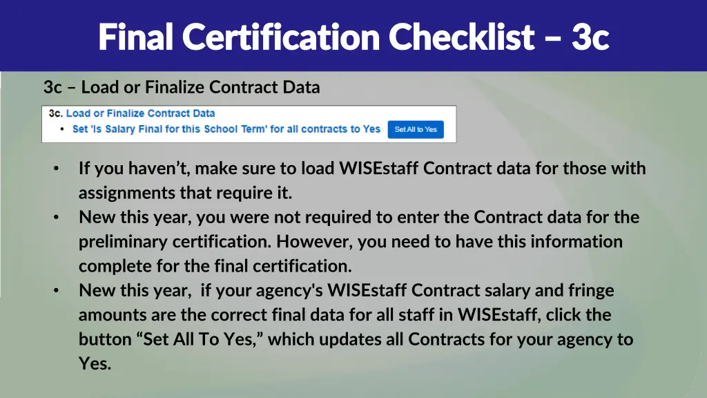 final certification checklist final certification 7