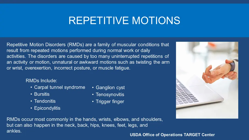 repetitive motions