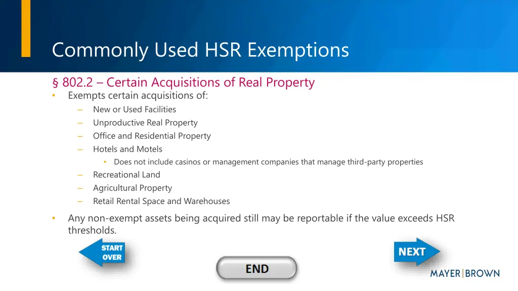 commonly used hsr exemptions 1
