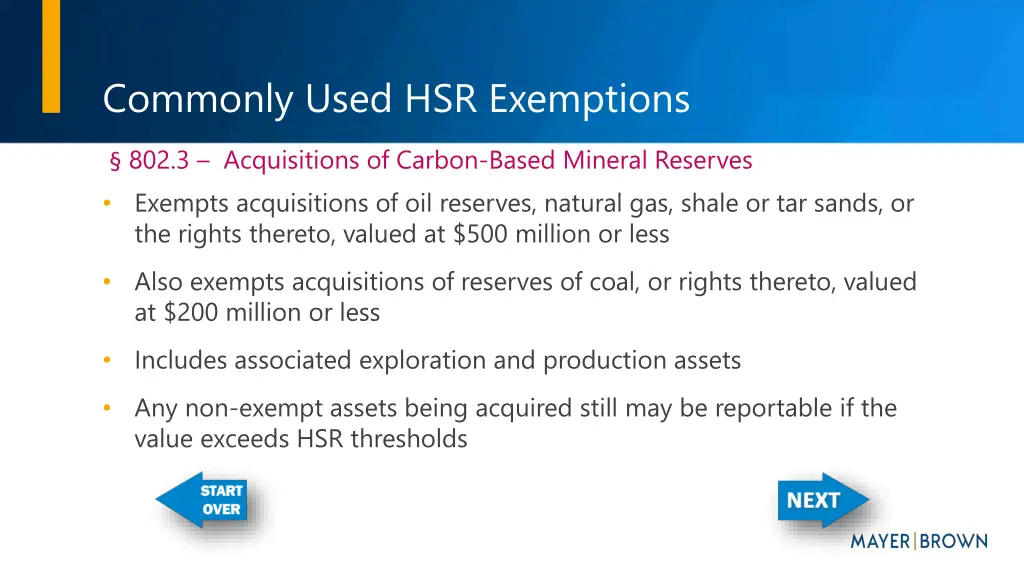commonly used hsr exemptions 2