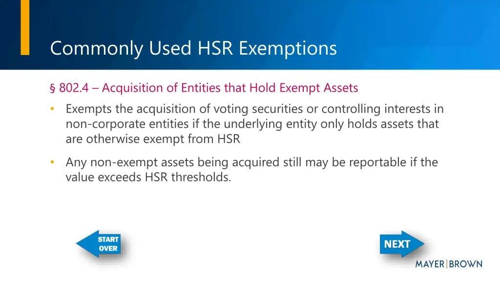 commonly used hsr exemptions 3