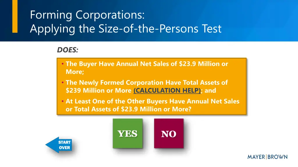 forming corporations applying the size