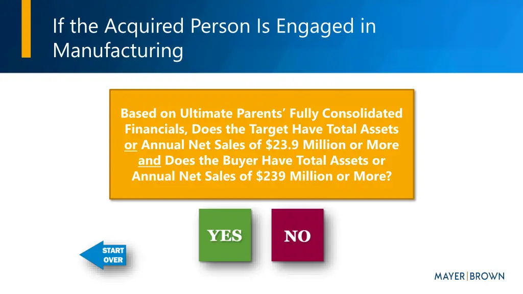 if the acquired person is engaged in manufacturing