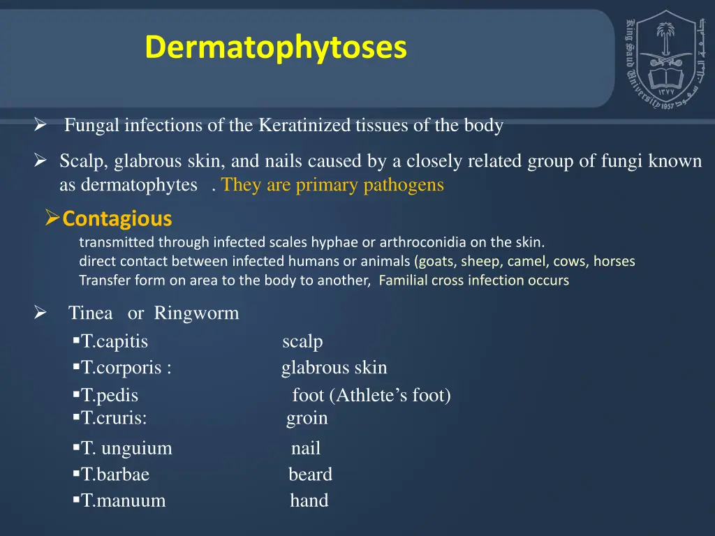 dermatophytoses
