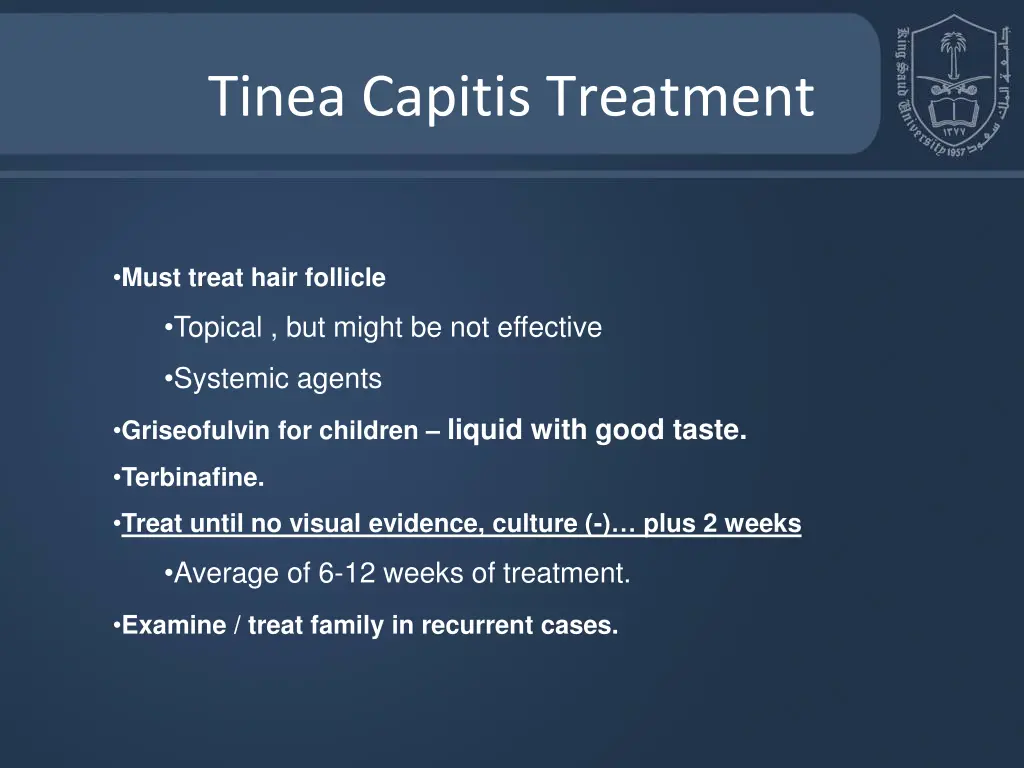 tinea capitis treatment