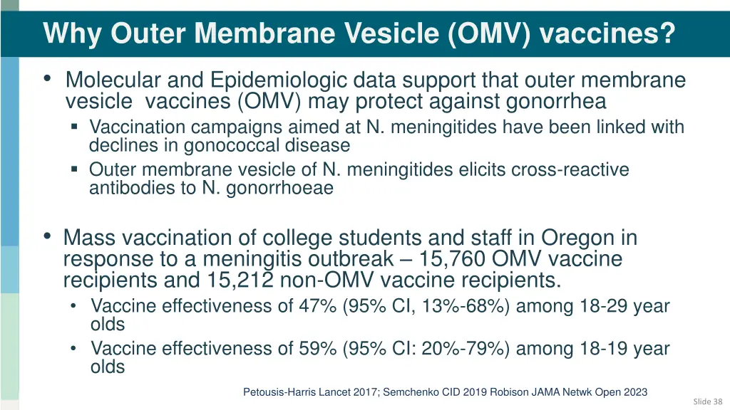 why outer membrane vesicle omv vaccines