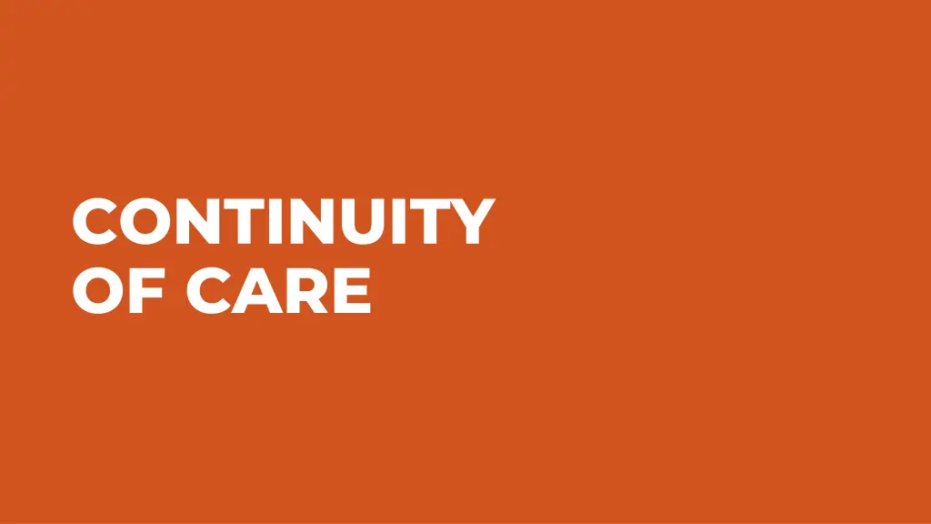 continuity of care