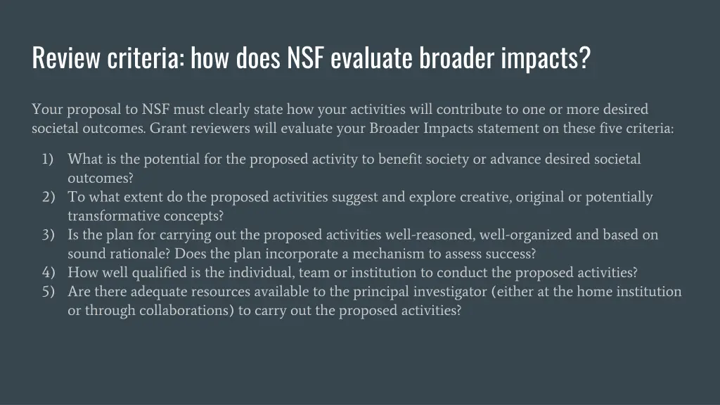 review criteria how does nsf evaluate broader
