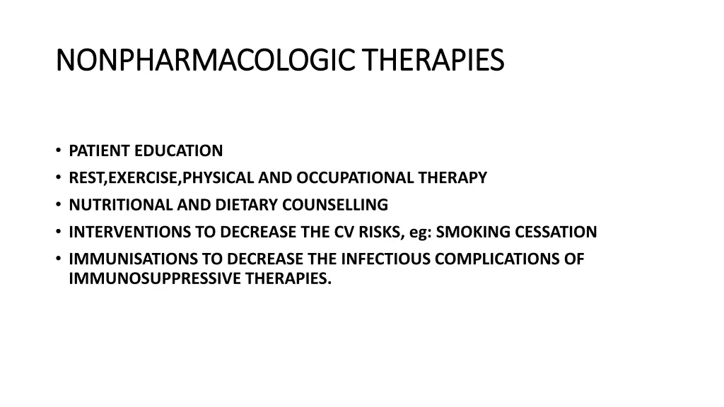 nonpharmacologic therapies nonpharmacologic