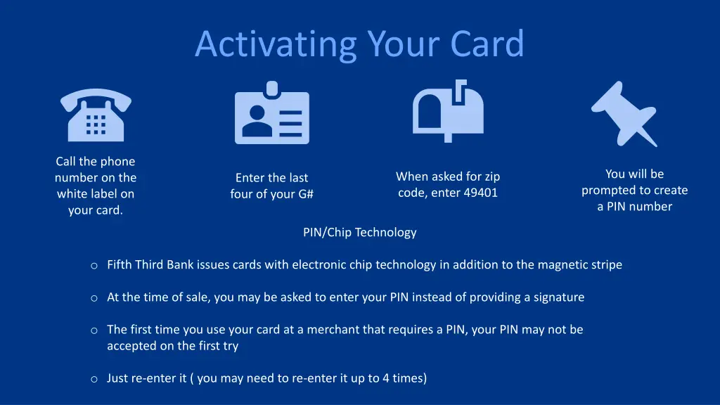 activating your card