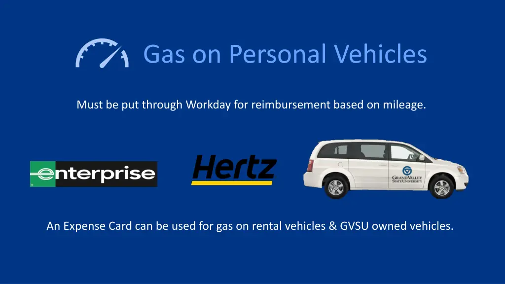 gas on personal vehicles