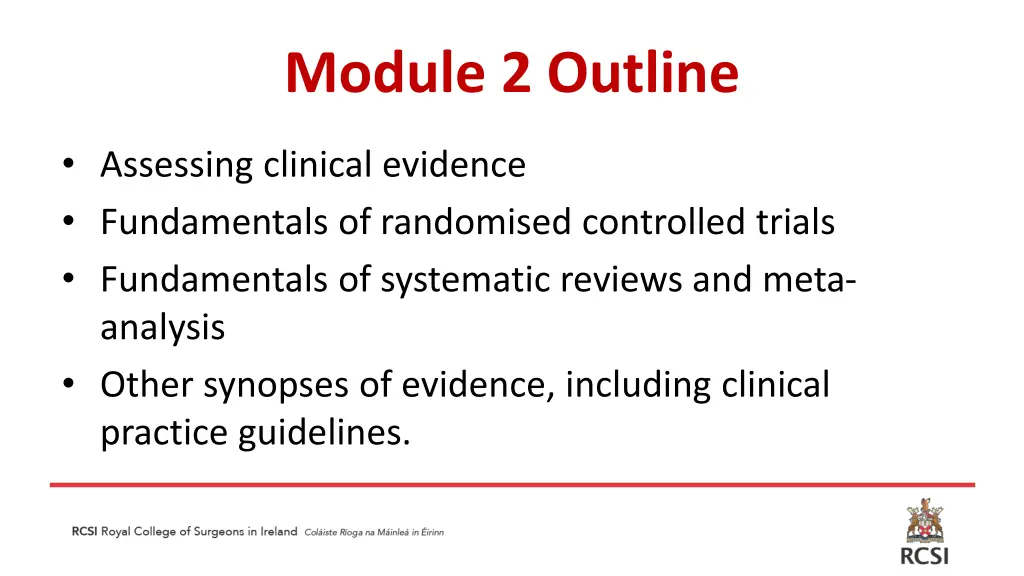 module 2 outline