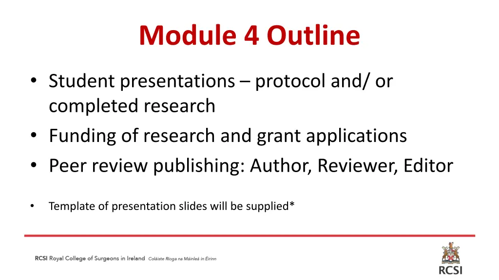 module 4 outline