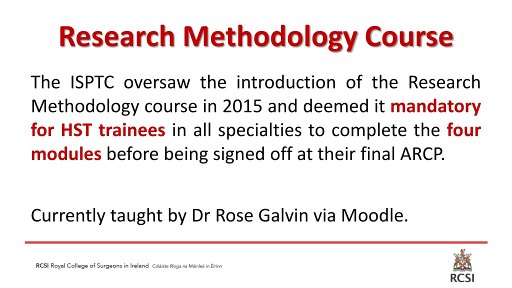research methodology course