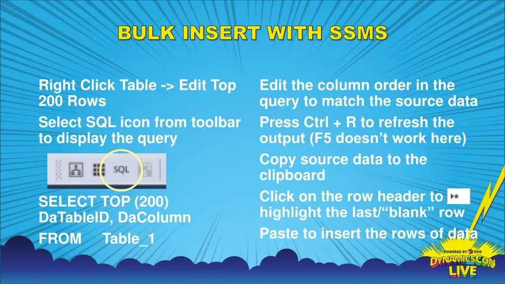 bulk insert with ssms