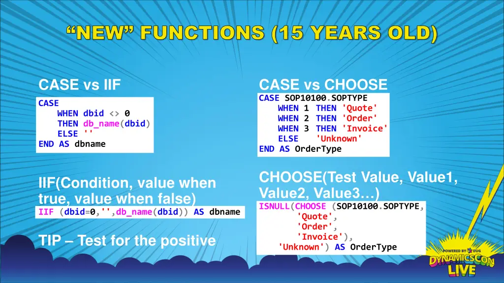 new functions 15 years old