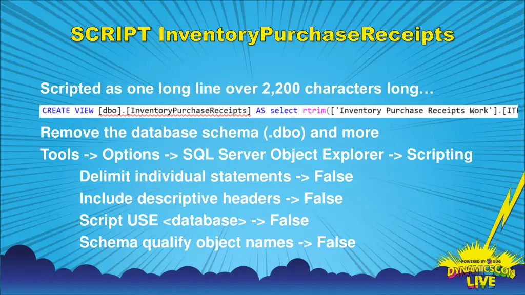 script inventorypurchasereceipts