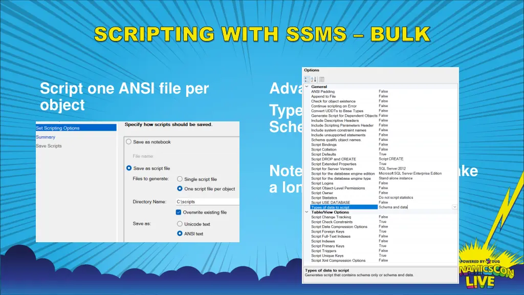 scripting with ssms bulk 1