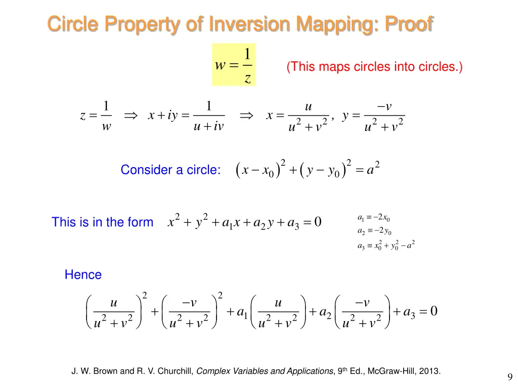 circle property of inversion mapping proof