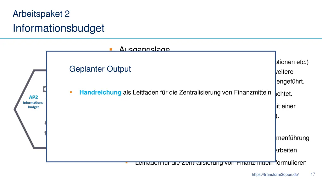 arbeitspaket 2 informationsbudget 2