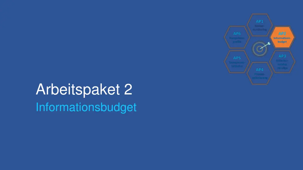 arbeitspaket 2 informationsbudget