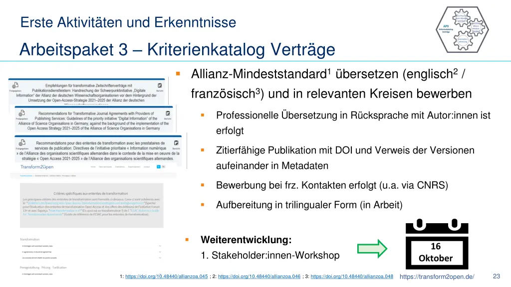 erste aktivit ten und erkenntnisse 3