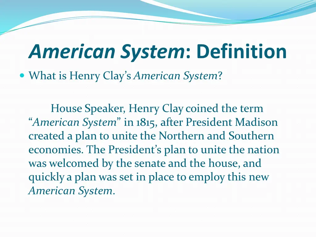 american system definition