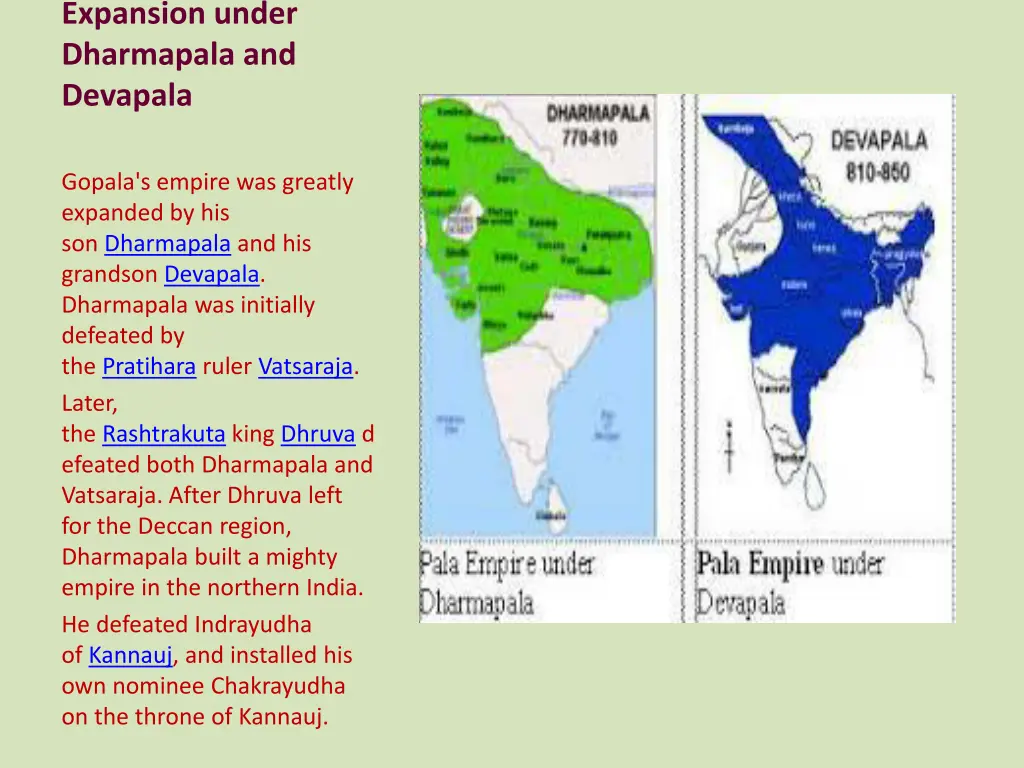 expansion under dharmapala and devapala
