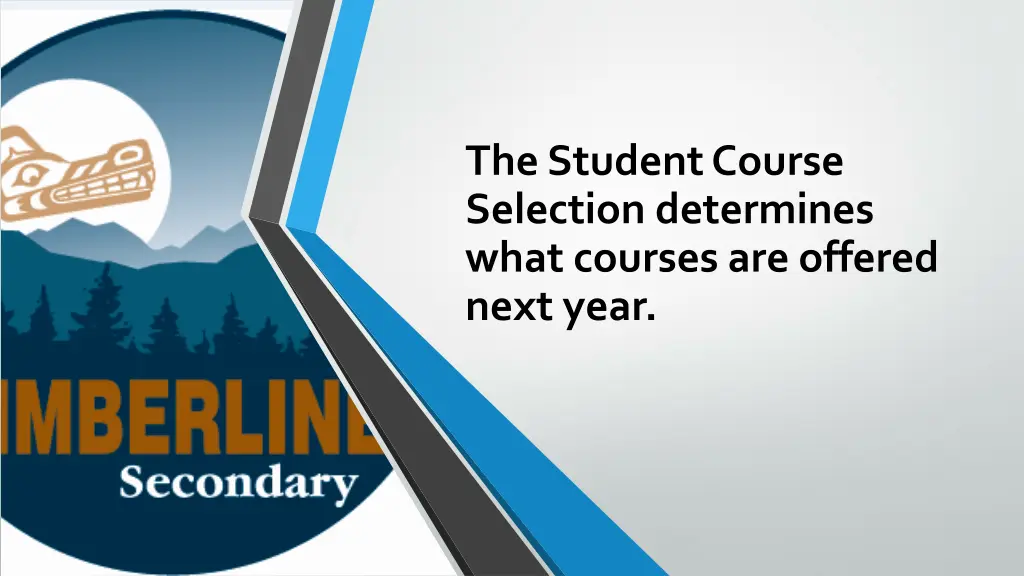 the student course selection determines what